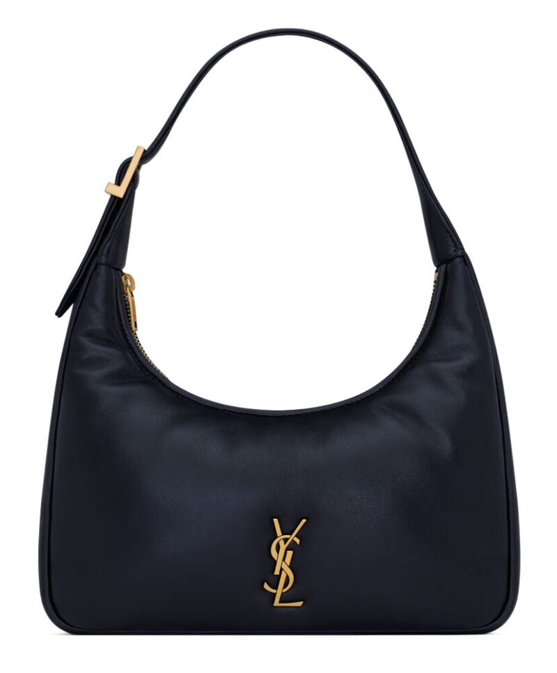 Saint Laurent Calypso Mini Hobo In Plunged Lambskin 791484 Black